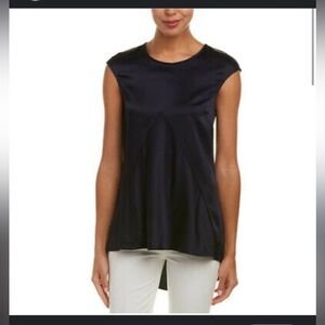 St. John High Luxe crepe cap sleeve top